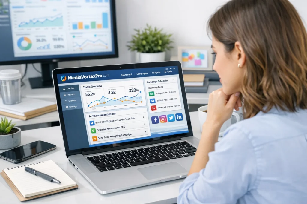 Modern analytics UI display