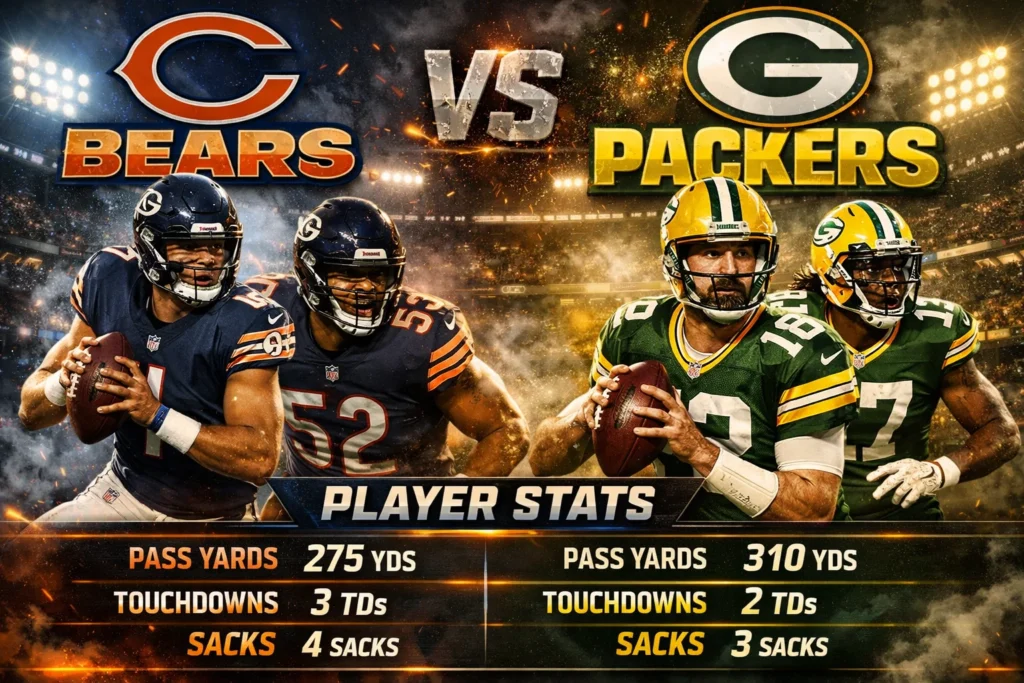 Chicago Bears vs Packers Full Player Stats
