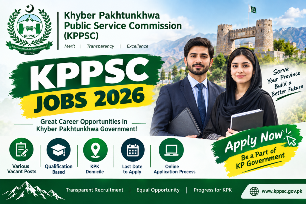 KPPSC Jobs 2026 – Khyber Pakhtunkhwa Public Service Commission | Online Apply Now