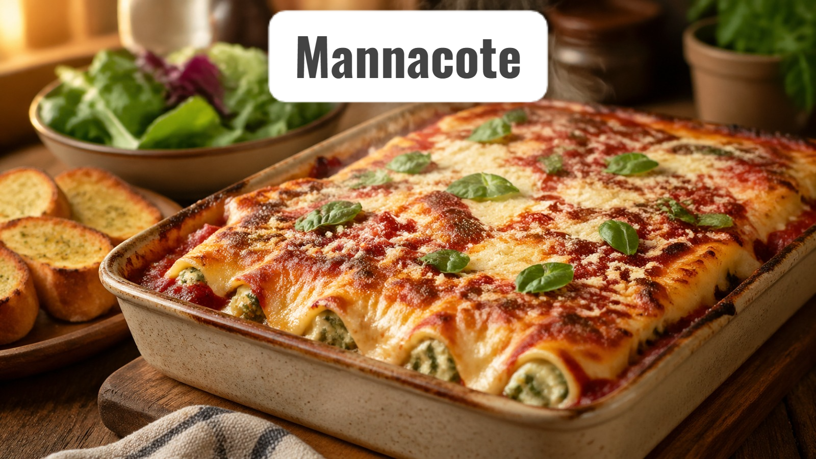 Mannacote Recipe: Easy Stuffed Baked Manicotti Pasta Guide