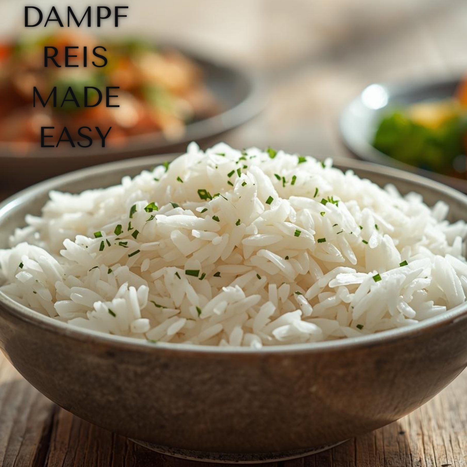 Fluffy healthy Dampfreis ready to serve