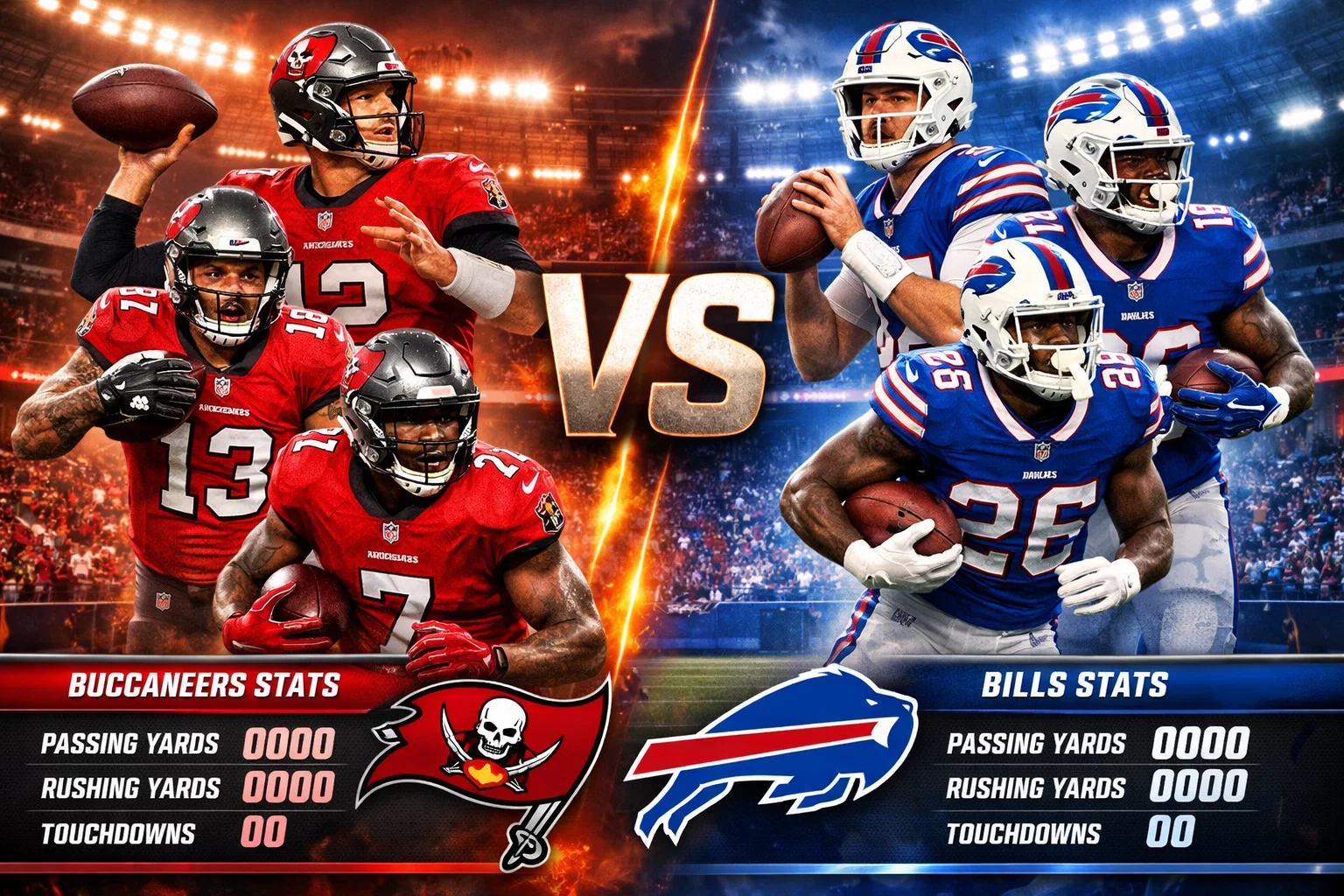 Tampa Bay Buccaneers vs Buffalo Bills Player Stats & Box Score 