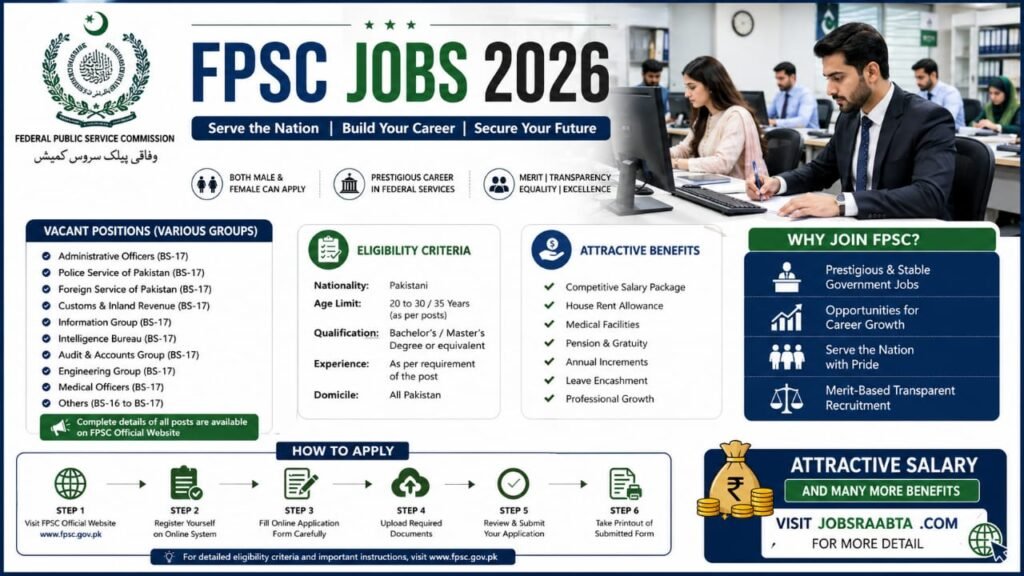 FPSC Jobs 2026 – Latest Advertisement, Online Apply and Eligibility Details