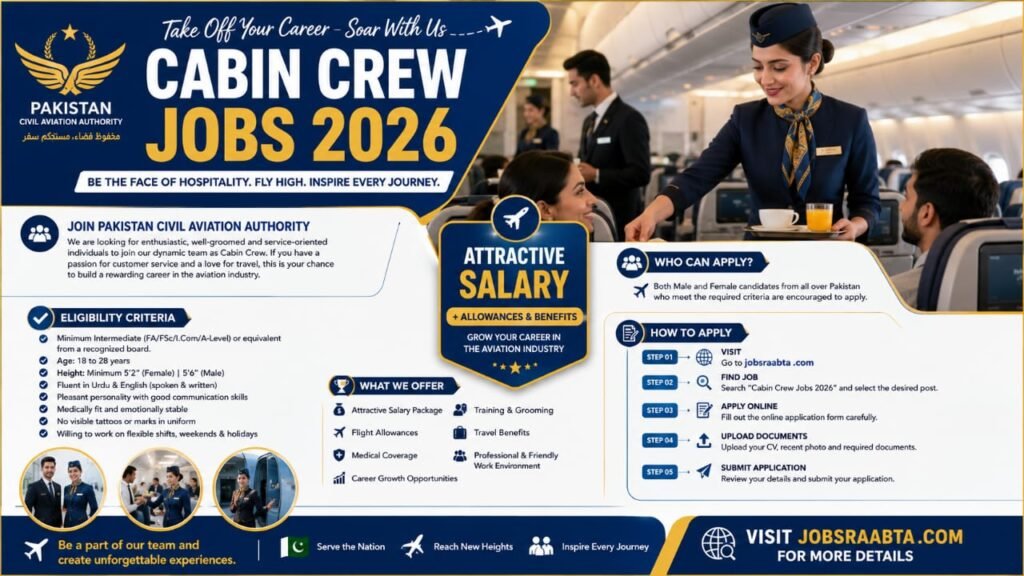 Cabin Crew Jobs 2026 – Latest Airline Vacancies | Online Apply | Advertisement
