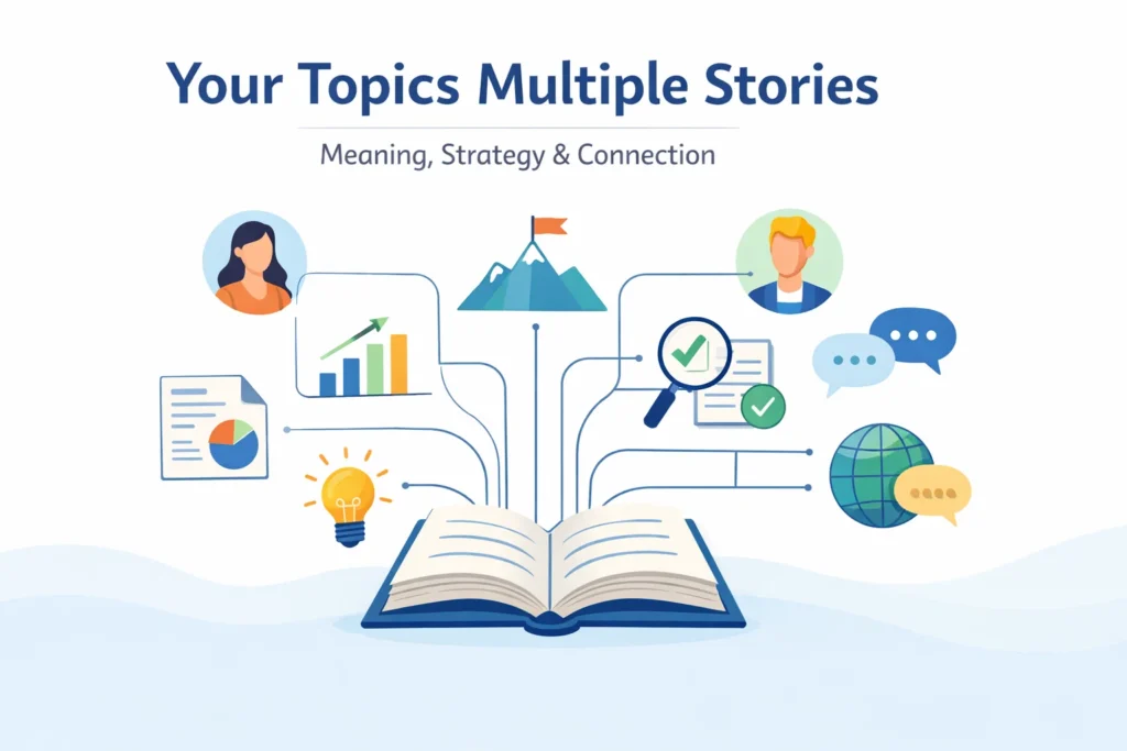 Engaging digital storytelling concept