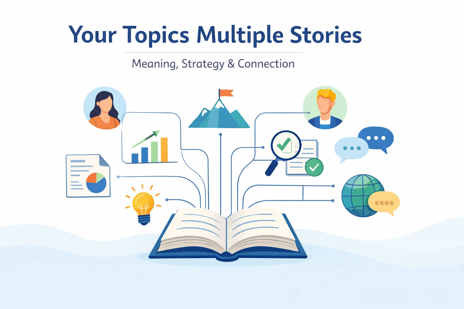Engaging digital storytelling concept