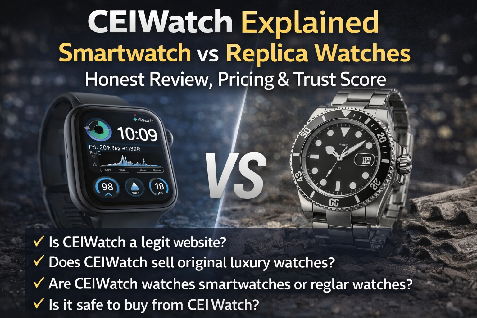CEIWatch: Smartwatch vs Replica – Review & Trust Score